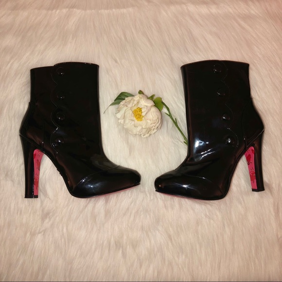 Betsey Johnson”Luca”Patent Leather Snap Bootie-6 - Picture 2 of 8